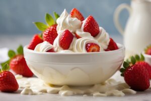 Mexican Strawberries and Cream (Fresas con Crema)
